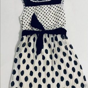 Piper Baby Black/White Polka Dot Lined Dress Girls Size 4t.